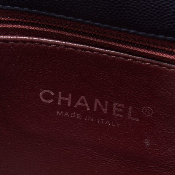 Chanel Matelasse Coco Handle 2Way Caviar Skin x Lizard Navy Bordeaux Silver - Picture 11 of 12